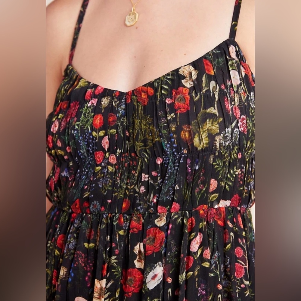 Anthropologie Payal Jain NWT Massima Black Red Floral Maxi Dress **Size XS P**🌺🌺 - Picture 4 of 10